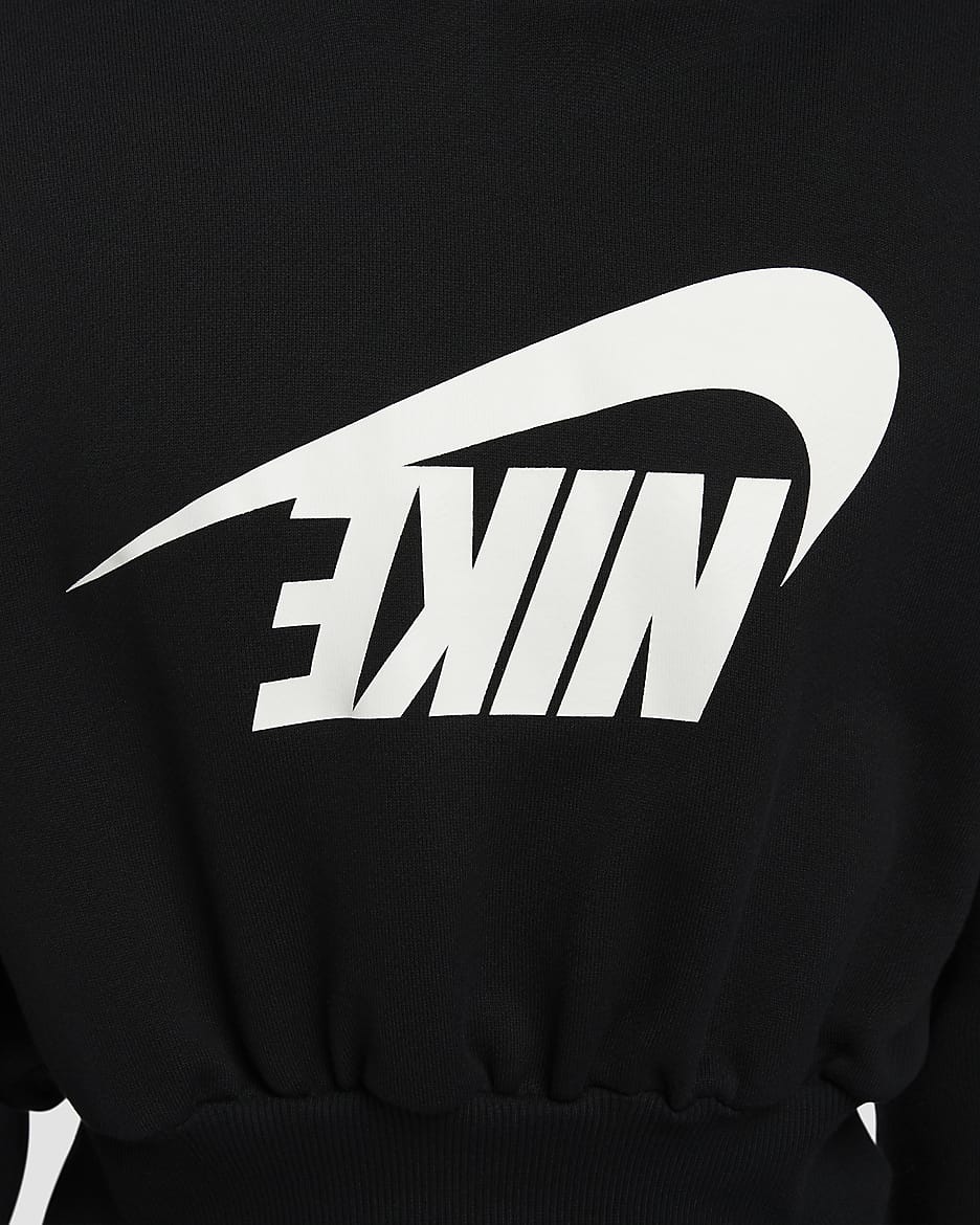 Nike Sportswear Women's Oversized Cropped French Terry Pullover Hoodie.  Nike JP